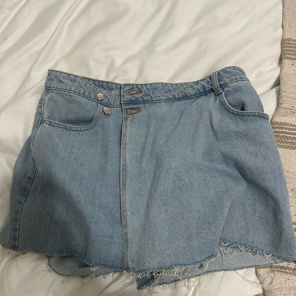 Zara Light Blue Denim Skort